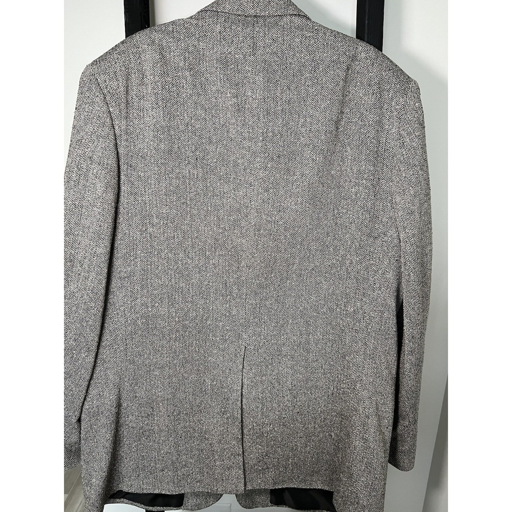 VINTAGE BLACK & WHITE BERT PULITZER 100% SILK SPORT COAT 44L blazer suit jacket - Picture 7 of 13